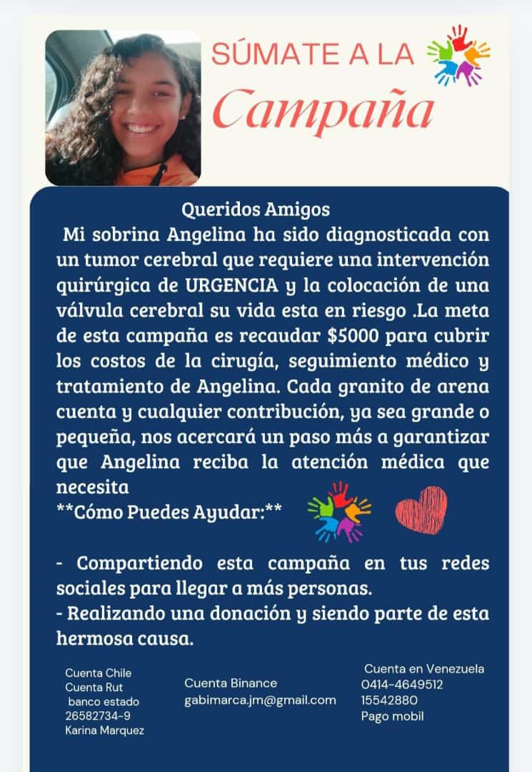 ZoliSun's tweet photo. Cada granito cuenta. Apoyemos todos. Comparte esta campaña ✨
#Campañadeayuda #sonrisa #medicina #jovenes #Venezuela #Chile #IsladeMargarita https://t.co/J1c3GYbk7K