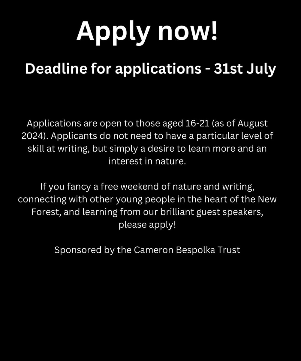em_nature's tweet image. Fantastic opportunity for young nature lovers - Young People's Nature Writing Camp in the New Forest! Delighted that @StephenMoss_TV and @aliciahaydenart will be with us for the whole weekend, and we will be joined by other fantastic guest speakers. (Thread)...