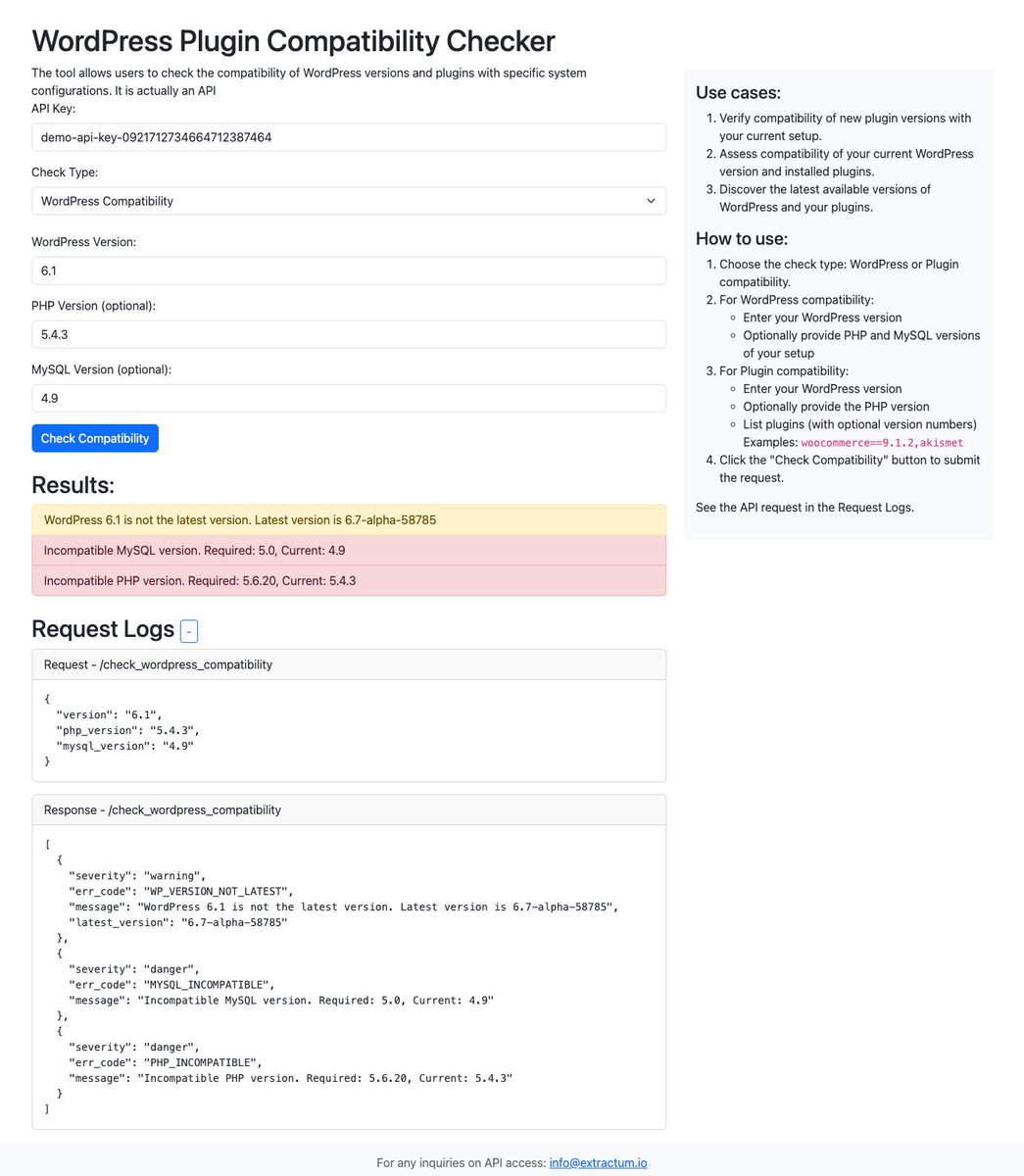 Check #WordPress plugin compatibility before version upgrade wpc.walive.io:33500 and keep you website up and running after upgrade.