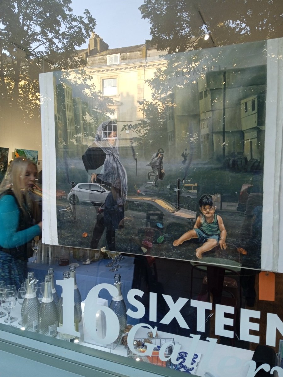 Thanks and congratulations to Cheltenham Welcomes Refugees for a wonderful evening of brilliant art, music and food at their exhibition at 16 Gallery in Cheltenham. Open to everyone from tomorrow. Thanks to Cheltenham Mayor Paul Baker for setting up this terrific opportunity.