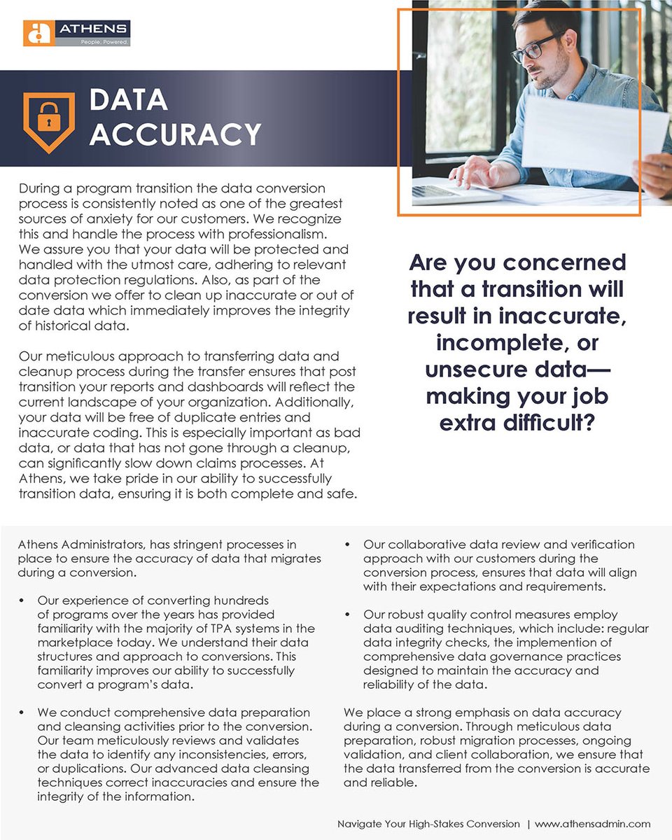 Athens_TPA's tweet image. Worried about data security and accuracy during a transition? At Athens, we handle your data with the utmost care, ensuring it’s protected, accurate, and compliant with regulations. Trust us for a seamless, secure transition. #DataSecurity #SeamlessTransition