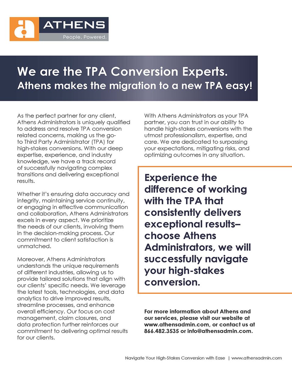 Athens_TPA's tweet image. Worried about data security and accuracy during a transition? At Athens, we handle your data with the utmost care, ensuring it’s protected, accurate, and compliant with regulations. Trust us for a seamless, secure transition. #DataSecurity #SeamlessTransition