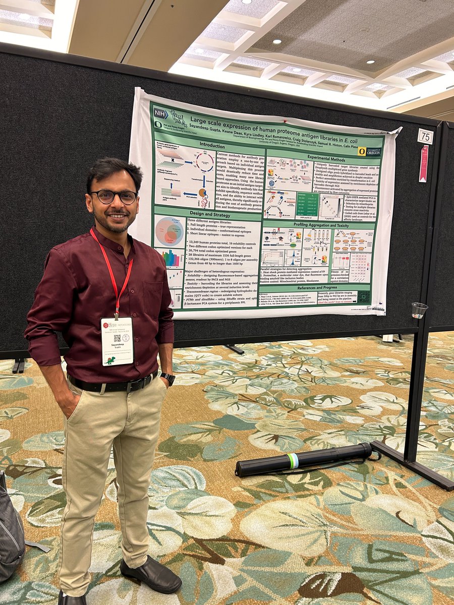 PlesaLab (@plesalab) on Twitter photo Interested in antibody generation and expression of human proteins in bacteria? If you're at <a href="/ProteinSociety/">proteinsociety</a> tonight check out poster 75 at Bayshore Grand Ballroom D with <a href="/MuggleInSynbio/">Sayandeep</a> to hear about expressing the human proteome in E. coli. <a href="/UOKnightCampus/">Knight Campus</a> Interested in antibody generation and expression of human proteins in bacteria? If you're at <a href="/ProteinSociety/">proteinsociety</a> tonight check out poster 75 at Bayshore Grand Ballroom D with <a href="/MuggleInSynbio/">Sayandeep</a> to hear about expressing the human proteome in E. coli. <a href="/UOKnightCampus/">Knight Campus</a>