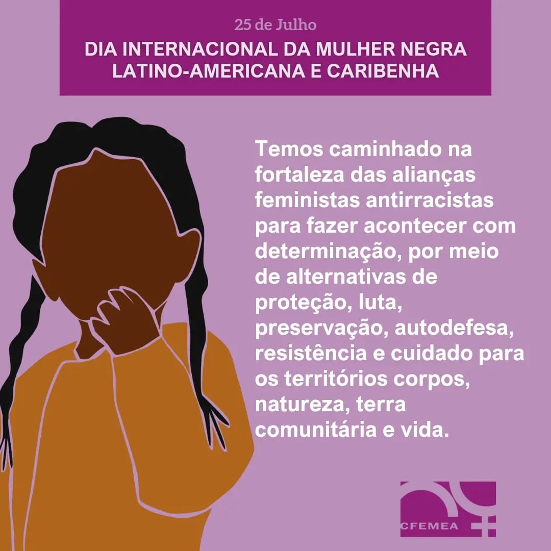 cfemea's tweet image. Dia Internacional da Mulher Negra Latino-americana e Caribenha. Dia Nacional de Tereza de Benguela e da Mulher Negra
Leia nosso texto em: cfemea.org.br