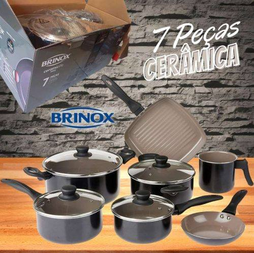 Conjunto de Panelas 7 Peças Cerâmic Life Easy