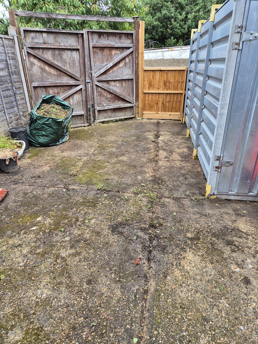 Spent a couple of hours helping a local charity shop tidy their backyard. Helping out in Westborough.