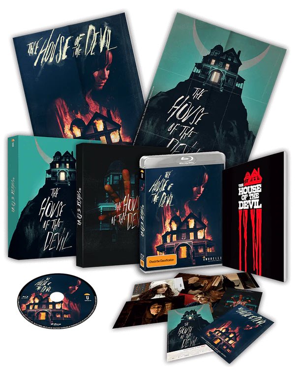 PhysMediaHQ's tweet photo. Pre-order alert! Stoked for House Of The Devil (2009) Blu-ray Collector's Edition (Nov 6)! 48-page book, slipcase, artcards, poster & more! Ti West's cult classic, limited edition, numbered & exclusive to Umbrella webstore!
#HouseOfTheDevil #UmbrellaCollectors #PreOrder #Horror https://t.co/zstofEqARv