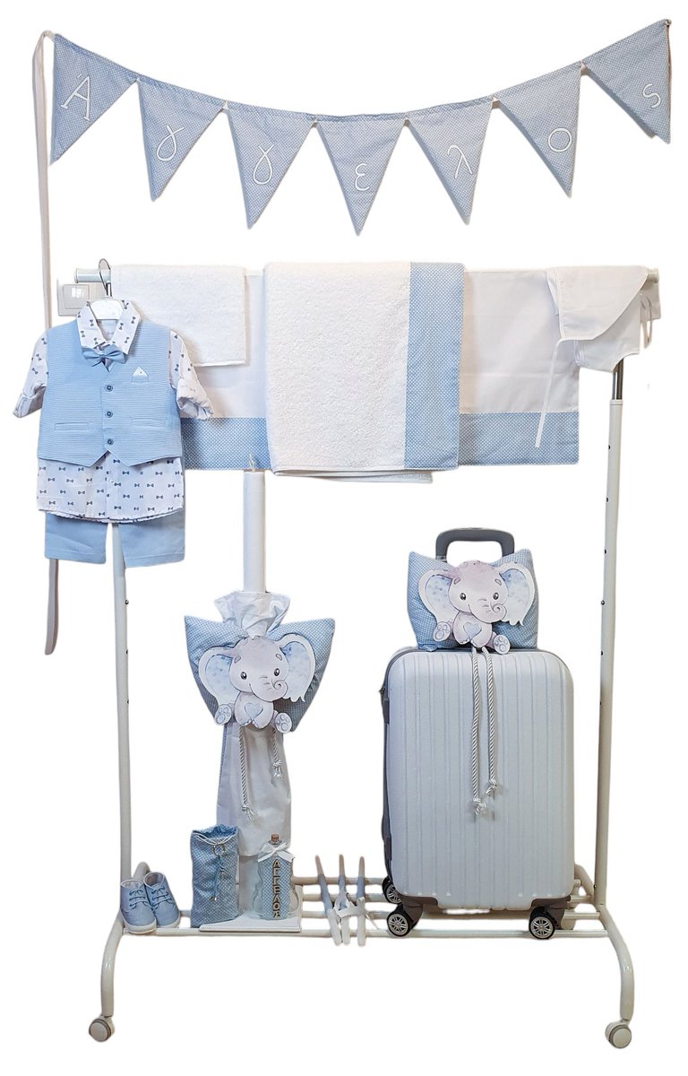 DokCreations's tweet image. Βαπτιστικό πακέτο ελεφαντάκι