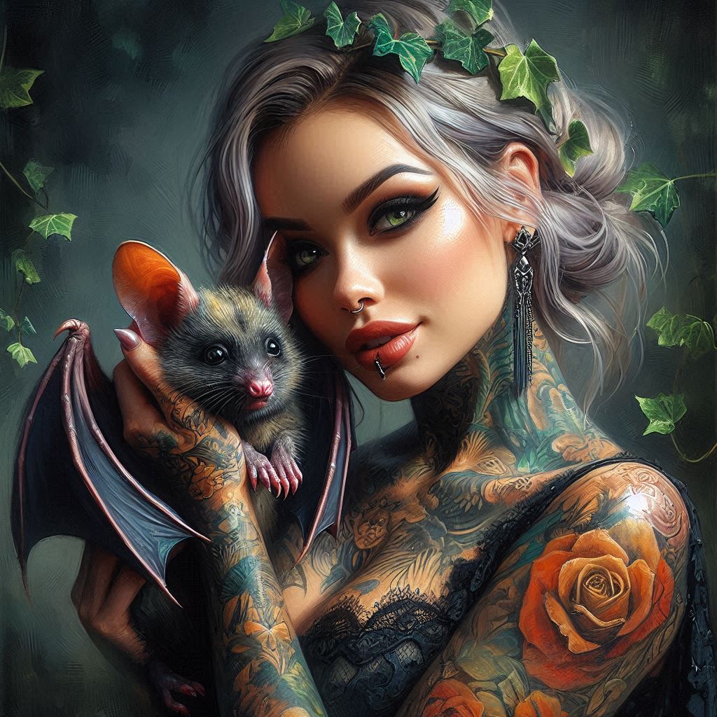 AmsterdaManAI's tweet photo. Embracing the mystic and gothic with my furry lil bat companion 🦇🖤 Honored to be a winner in the CGSociety contest and be inspired by the incredible art of Magali Villeneuve, Artgerm, and more. #FantasyArt #GothicBeauty #CuteBat
#Prompt 𝗦𝗵𝗮𝗿𝗲 🤜🤛🏼 ☞ 𝗔𝗟𝗧. https://t.co/NcrrOzvHoF
