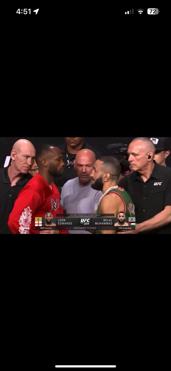 Mohammed is heading this fight (he is very pro Palestine)      Interesting timing from ufc with this matchup given the political theatre 🎭