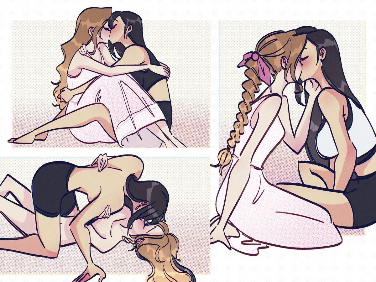 the_keionbu's tweet photo. ppl are still discoursing aerith and tifa??? have we considered…. maybe they kiss and are gfs….. 🌸🐬 #aerti https://t.co/FGj7V1sXkE