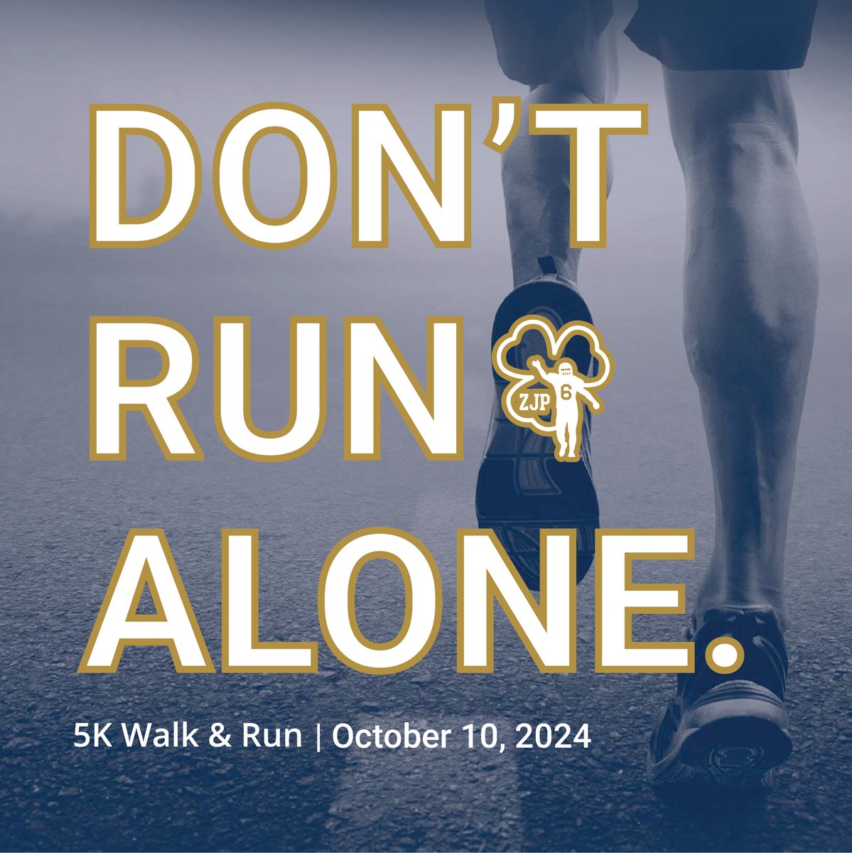 📣  SAVE THE DATE  📣 ! The 4th Annual Don't Run Alone 5K will take place on October 10th. Stay tuned for more details about the race and how to register. #DontRunAlone5K #ZJP #PVO #zpfoundation