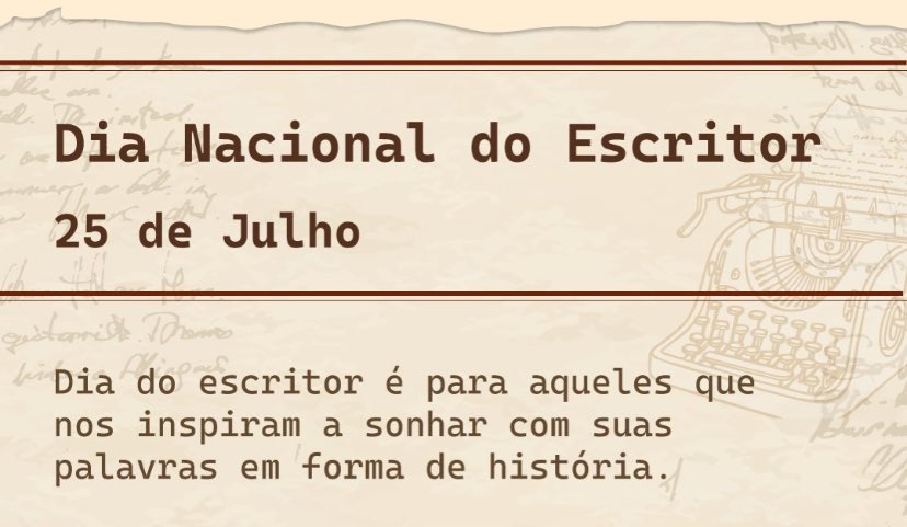 Do coração a caneta, da caneta ao papel: 25 de julho, Dia do Escritor. Saiba mais em ifb.edu.br/reitori/38819-…