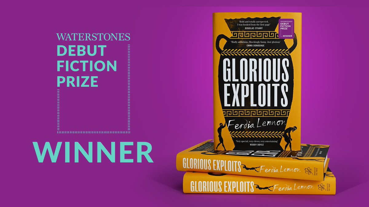WstonesCarm's tweet image. The winner of the Waterstones Debut Fiction Prize 2024 is #GloriousExploits by Ferdia Lennon! 

A huge congratulations from all of us in Waterstones Carmarthen - this was a firm favourite of Bookseller Eliza's

#WDFP 
@PenguinHuddleUK
