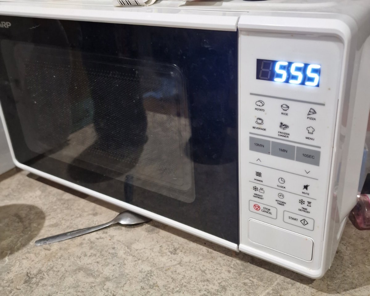 Please send help. I think there's a snake in the microwave 🐍