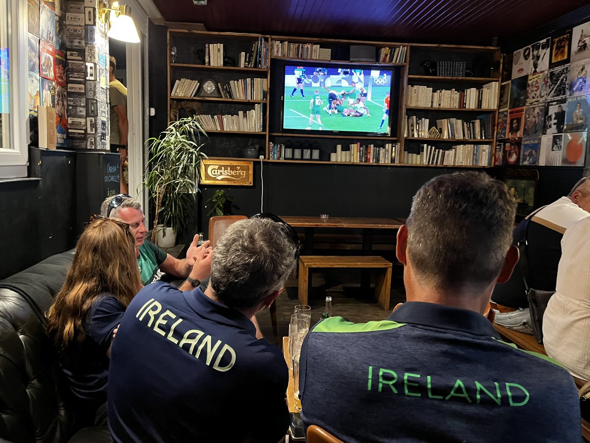 First night in Marseilles - watching the unfortunate <a href="/TeamIreland/">Team Ireland</a> rugby with <a href="/TeamIreland/">Team Ireland</a> sailing  (in an Irish bar) ☘️