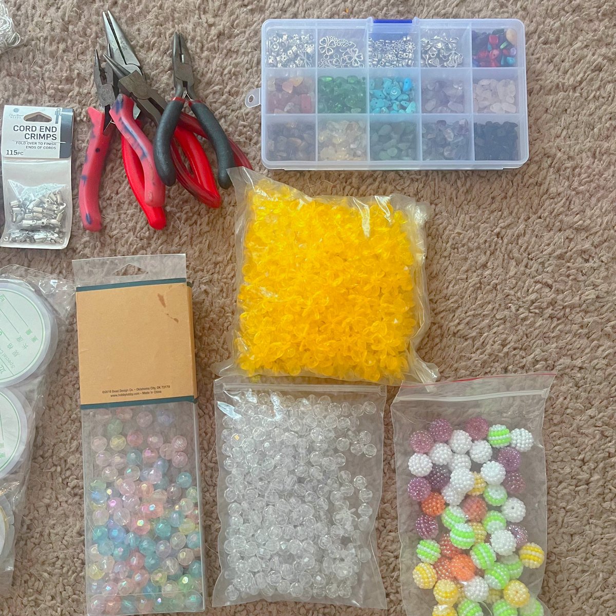 seekin_sunshine's tweet photo. i also made a listing for bulk jewelry making supplies! includes over a dozen different wires, multiple pliers, &amp; a variety of threads and beads

i’m open to offers 🥰 https://t.co/EWOAiIJnoF