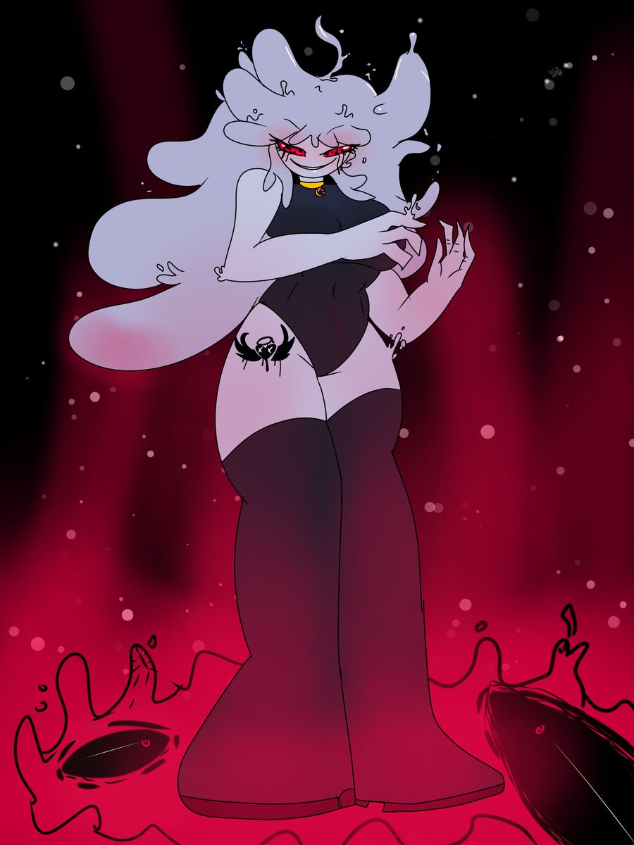 1RavenDream's tweet photo. Samari The demon queen of slime~ 🖤✨ #drawing #art #slimegirl #samari https://t.co/Get2wGLkcV