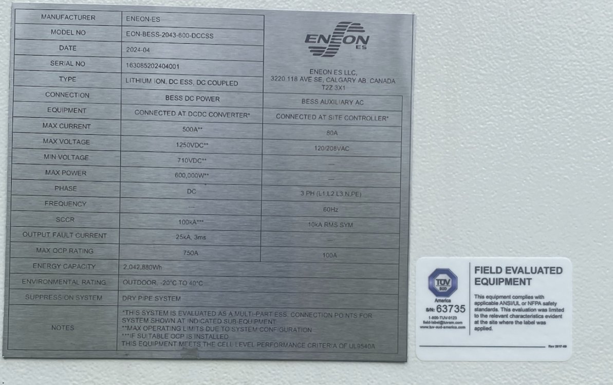 We have received UL certification for our battery!