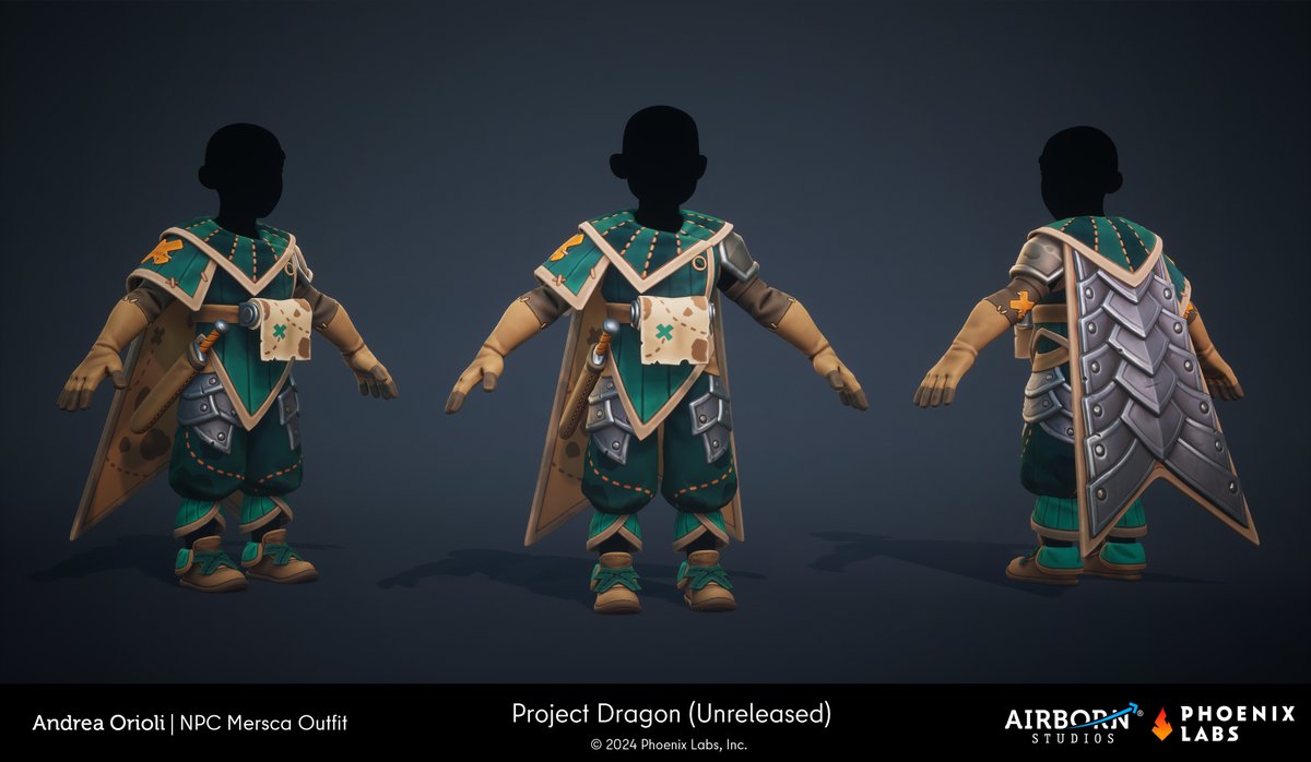 Heya! Up for another translation from wonderful #ProjectDragon concept work (by <a href="/camisleeps/">Cami 🐸</a>) to delicious #3dart  by Luc Narat, <a href="/AndreaOrioliArt/">Andrea Orioli</a> &amp; Chris Fischer? You're welcome! 😎 (Note: heads/faces would have been done at a later point.) #3dmodeling #gameart
