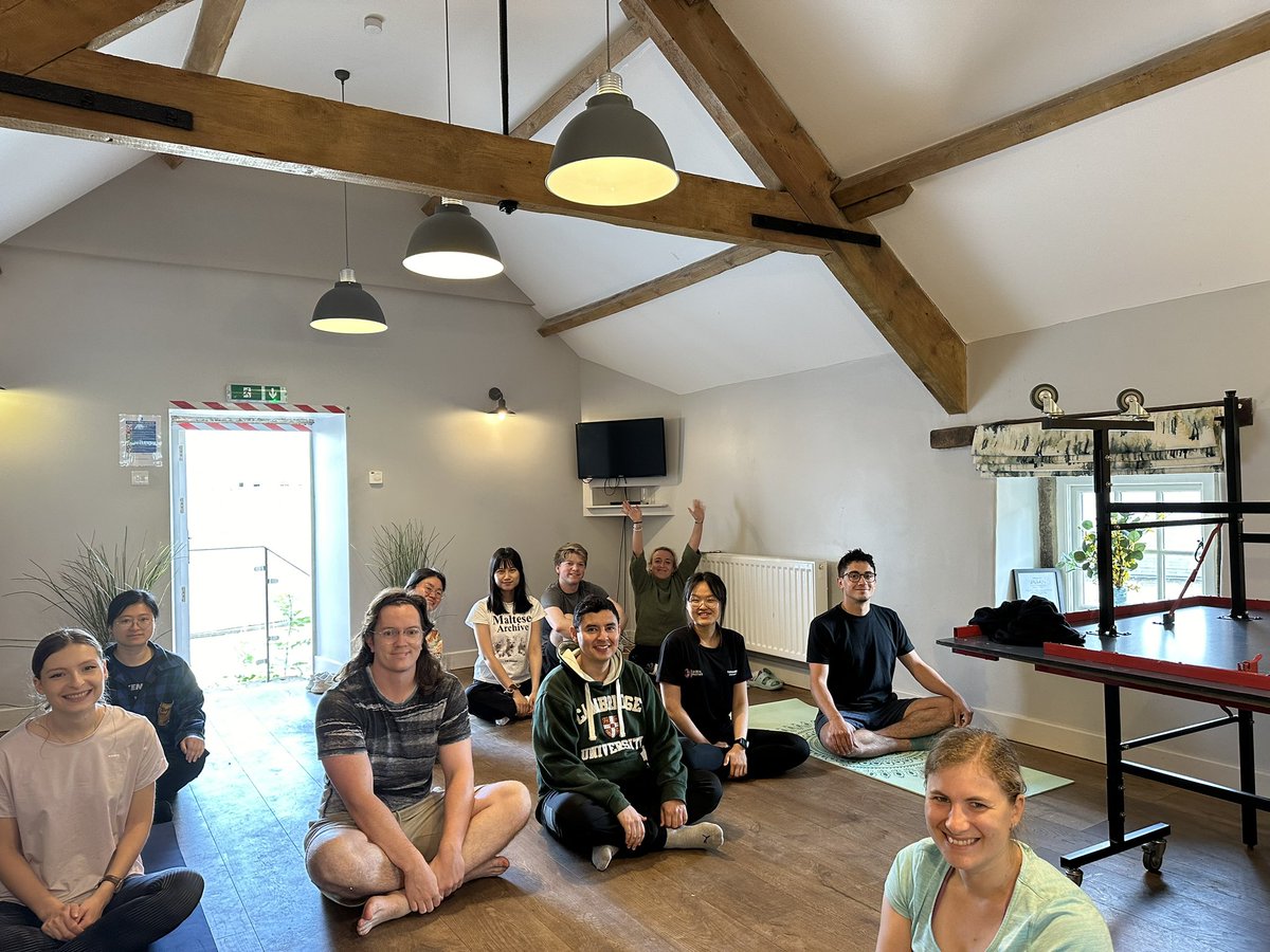 GreyGroupCam's tweet photo. Day2 of Grey group retreat: starting with a yoga session, followed by set of another science discussions and speed dating (in 2nd pic Clare and Bilge), a hike and at the end dinner in the pub! https://t.co/iMAHtZ6PZu