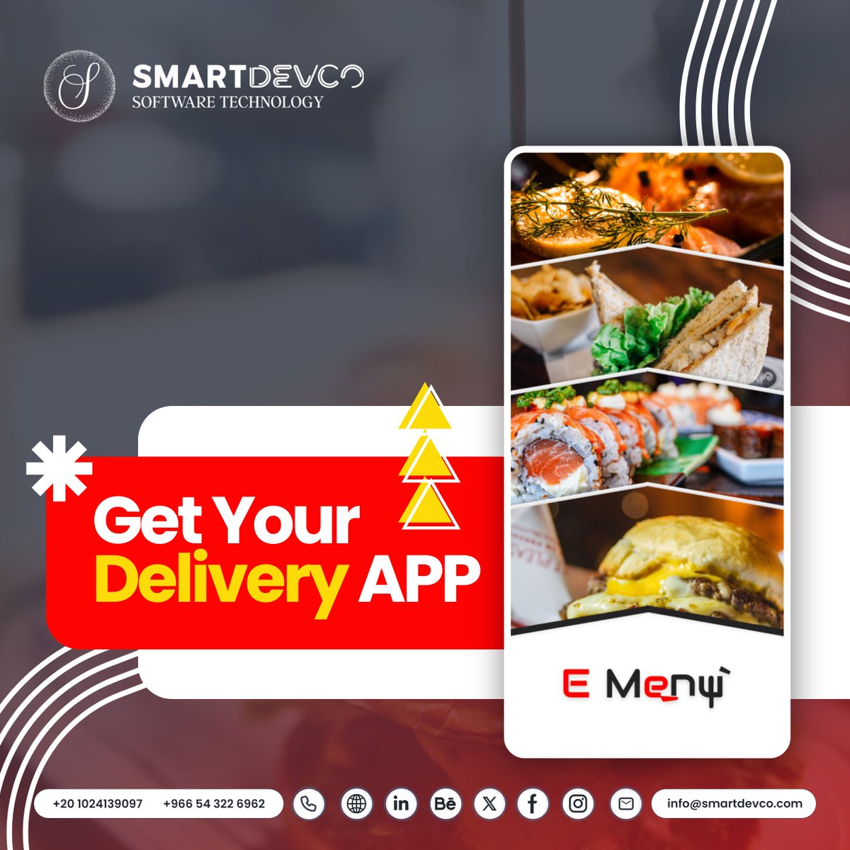 SmartDevCo's tweet image. &quot;Life is all about finding new tastes and flavors. Give ours a shot.&quot; ✨️

If having a simple idea, and don’t know how to run a business or use the correct advertising. only call us and let us start together 😎.

#SmartDevCo #SDC #SmartDevCompany #SmartDev #APP #DeliveryAPP