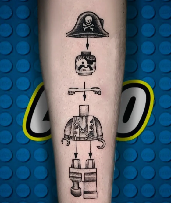 Inkebration's tweet photo. Awesome Lego Tattoo by Jose Cordova 👌
Its so cool 😎
What are your thoughts about this one ?
Would you get something like this ? 

https://t.co/Hq8nBKtmyA

#tattoo #lego #nostalgia #childhood #pirate #skull  #blackwork #illustrative #tattoodo #artwork https://t.co/IhoocsOVh5