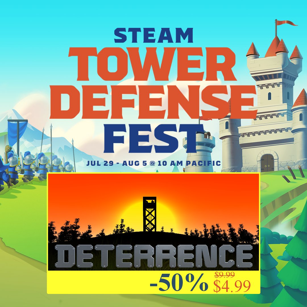 Deterrence on Steam (steampowered.com)
#Steam #SteamDeals #TowerDefense #pcgame