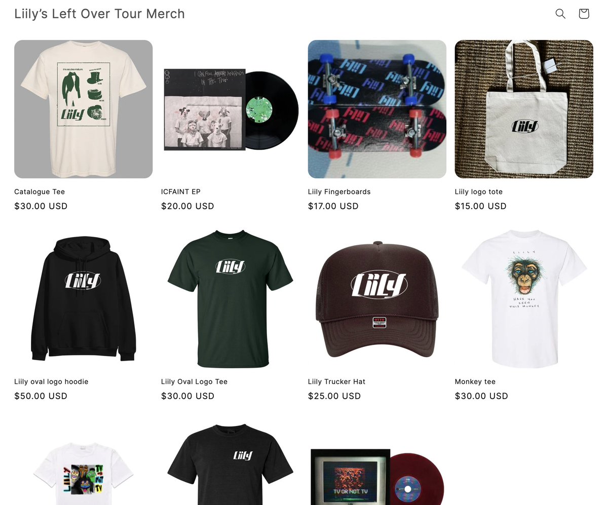 LEFTOVER TOUR MERCH!

liilyband.myshopify.com