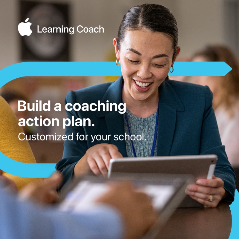 AppleEDU's tweet photo. Develop a portfolio that reflects your work as a coach, including an action plan specific to the needs of the teachers in your school, with the Apple Learning Coach program. 

Apply now 👉 https://t.co/bCo9QuaU9A