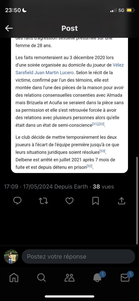 Mvsjr_'s tweet image. Parcontre quand c’est Thiago Almada présumé agresseur sexuel a l’OL (club qui a couvert Boateng) on #réagi dessus LeGrandVigi hein.

Surtout le tweet de notre cher ami ArobasePasDeRalentiir nous montre un article, on continue de faire l’aveugle El Grande Vigi heinn