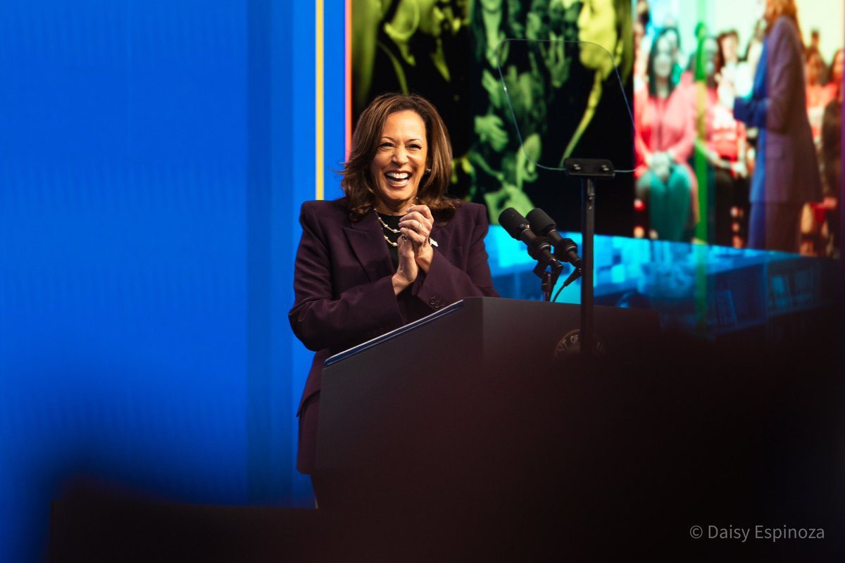 Vice President Kamala Harris visited Houston to give a speech at the American Federation of Teachers (AFT) national convention Thursday morning. Photos for <a href="/HoustonPubMedia/">Houston Public Media</a> 📸