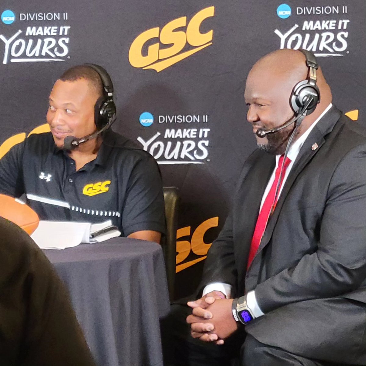 CoachKaten's tweet image. Blazer Football is picked to win the GSC. Great day at the football media days &amp;amp; meetings.