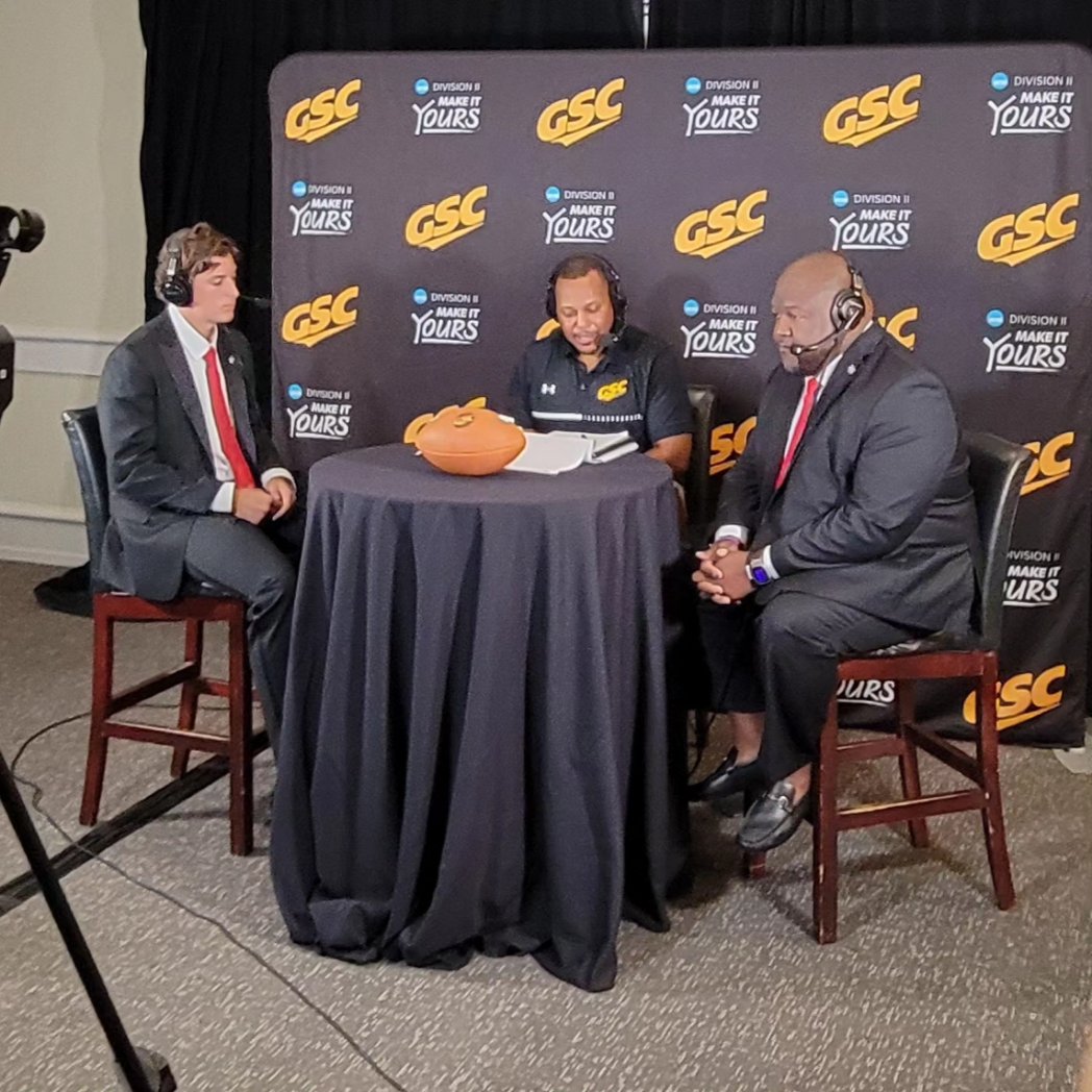 CoachKaten's tweet image. Blazer Football is picked to win the GSC. Great day at the football media days &amp;amp; meetings.