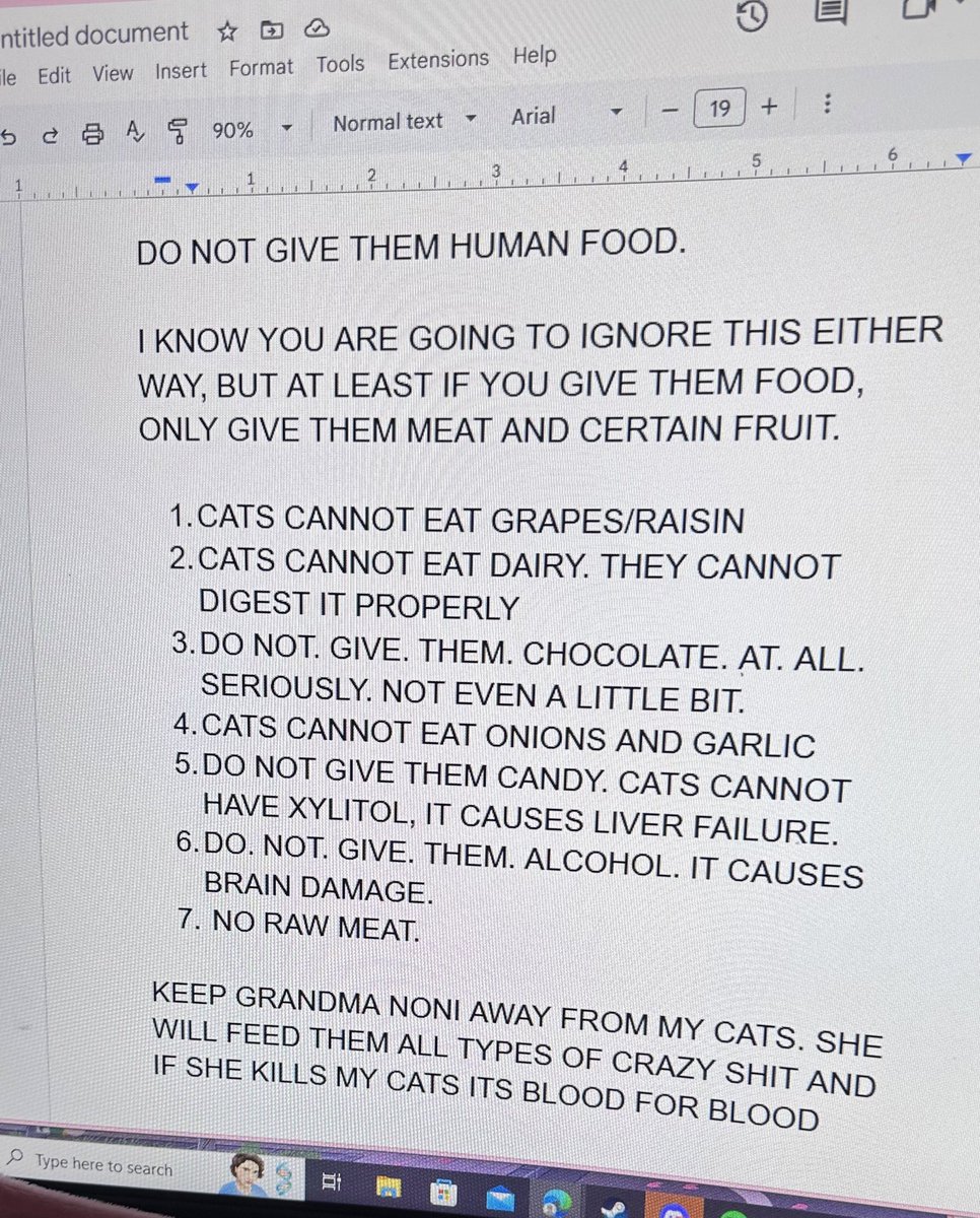 urf4vIeo's tweet image. drafting a cat care handbook since i'll be gone for a whole month and leaving my precious cats with my family. anything else i should add