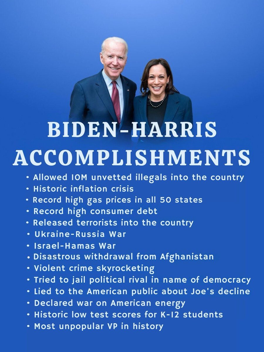 GOP's tweet image. Even Kamala Harris knows that she owns Biden’s terrible record because it’s her terrible record as well!