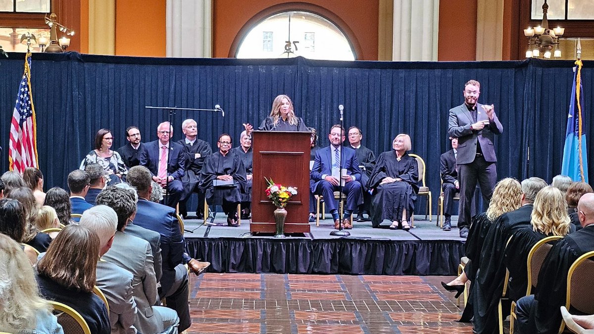 Sarah Hennesy was sworn in as the next Minnesota Supreme Court Associate Justice this afternoon at Landmark Center in St. Paul.