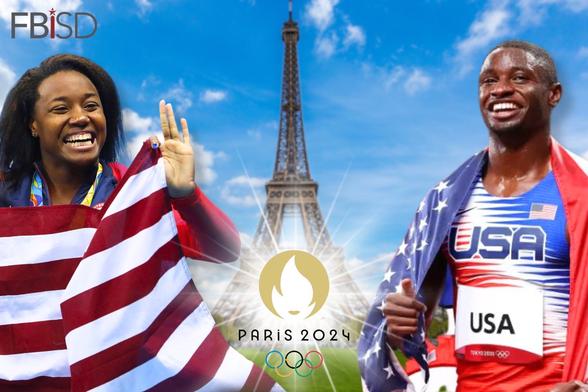 FortBendISD's tweet photo. Did you know that we have Olympians in our midst? @RPHS_Panthers' Bryce Deadmon (Track & Field) and @SFAHS_Bulldogs' Simone Manuel (Swimming) have both qualified once again for #TeamUSA!
Cheer them on at the @Olympics opening ceremony tomorrow, July 26!
#FBISDProud #Olympics2024 https://t.co/NsZ2v24lyr