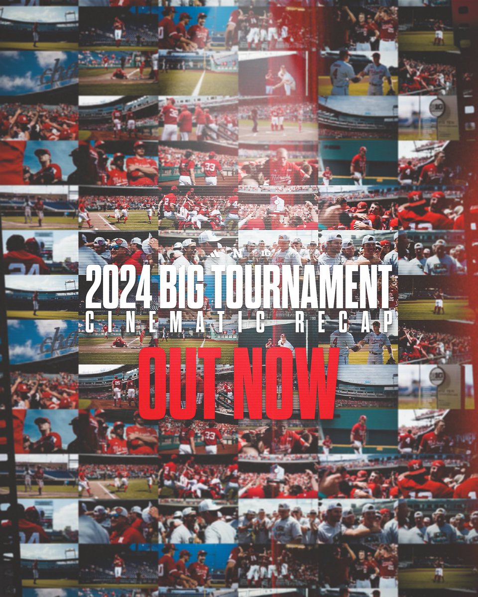 HuskerBaseball's tweet photo. Never out of the fight.

The 2024 B1G Tournament Cinematic Recap is out now.

📹 https://t.co/xRjT9c0Sfr https://t.co/STiogZlln6