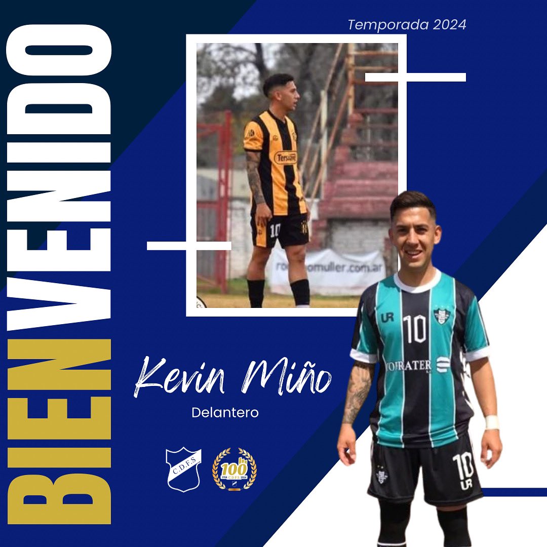 ¡Bienvenido al #azul, Kevin! 🙌🏻

Kevin Miño, se suma al plantel superior de futbol de cara al Torneo Clausura.

Vamos con todo 💪🏼

#modocentenario #somossarmiento