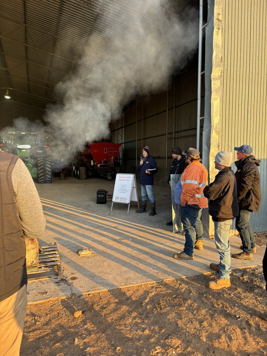 NorthernSoils's tweet photo. A few shots from our crop walk last week. Special thanks to CommBank Regional and Agribusiness for breakfast, @venningj for showcasing his soil amelioration equipment + hosting and @CropDoctor54 for the WeedSmart update. See you all in September for our spring crop walk 🌾 https://t.co/HBiZ21iHMk