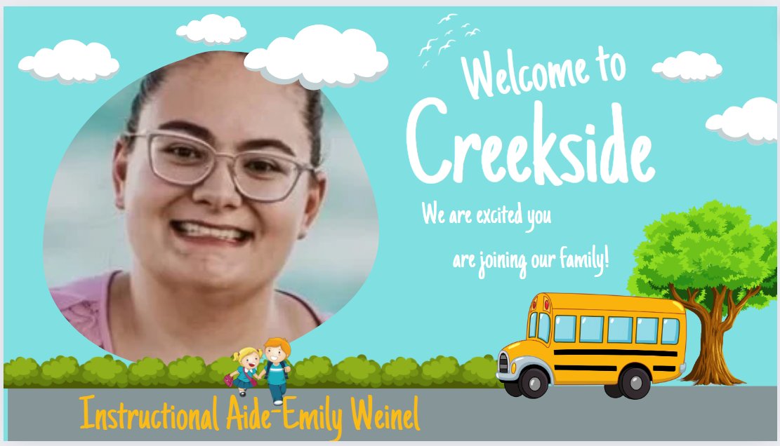 Welcome to the Creekside family, Emily!