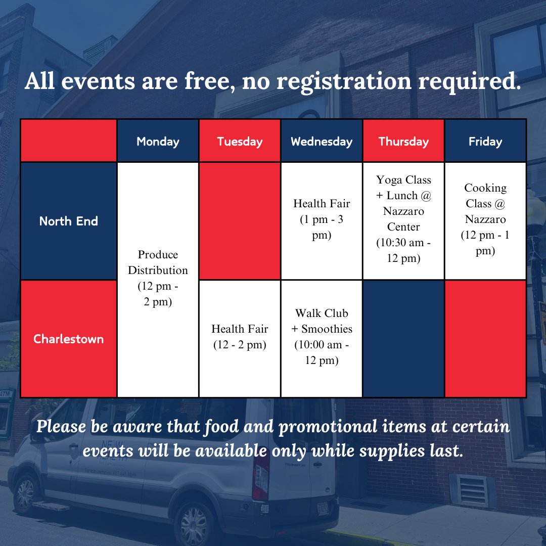 Join NEW Health for National Health Center Week, August 4-10! Enjoy fun, free events celebrating community health centers in the North End and Charlestown. Click here for more info: ow.ly/m9Rr50SKtfy #CHCsmatter #NHCW2024 #northendboston #northend #charlestownma