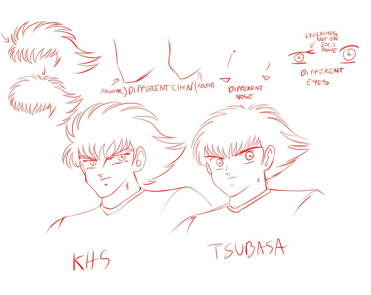 "Tsubasa and Schneider have the same face"