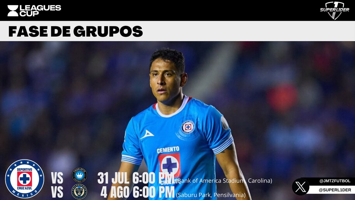 El Club de Futbol Cruz Azul se medirá a dos conjuntos de la MLS en la Leagues Cup

¿Cómo crees que le vaya a la máquina?