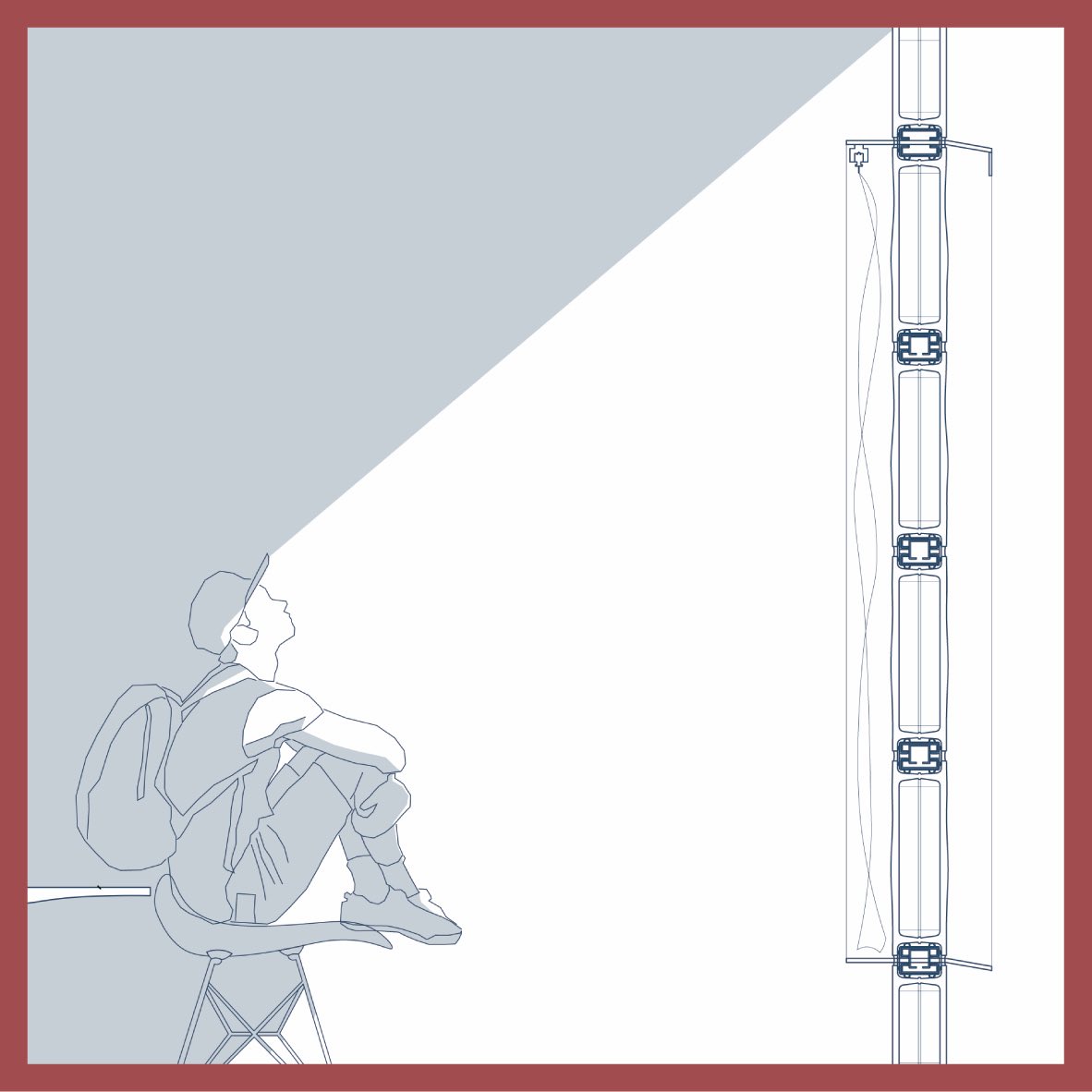 無用の美
-素材の再解釈と再配置による保存方法の提案-
川崎 龍一

都市を形成する商業建築のマテリアルは、通りから見られる際のブランドの商業性を担保する機能が重視され建築が解体されるときマテリアルはその役割を終える。建築素材としての本質を建築化することで空間を再考する。