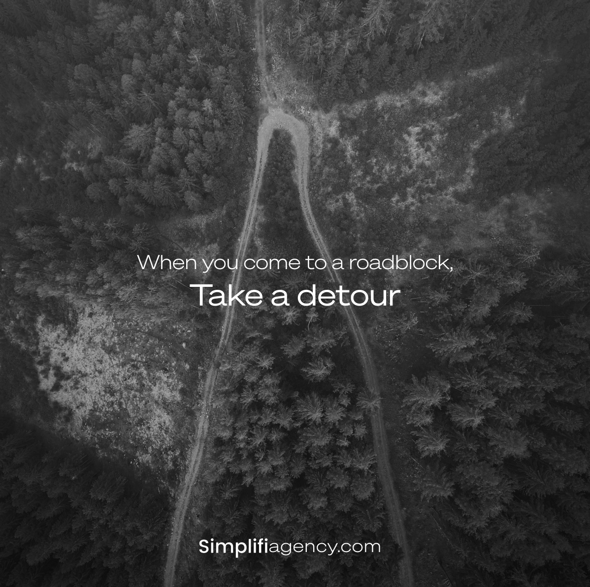 SimplifiAgency's tweet photo. When you come to a roadblock, take a detour. Simplifi's digital marketing, SEO, and web design services are the answers at the end of the detour. Turn challenges into opportunities with us! #Simplifi #ProblemSolved #DigitalMarketing #SEO #WebDesign https://t.co/5KOOeGnb9Y