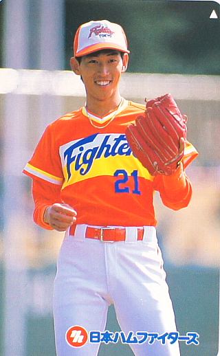 当時物レア 西崎 幸広 日本ハムファイターズ ファイトくんバッチ 21