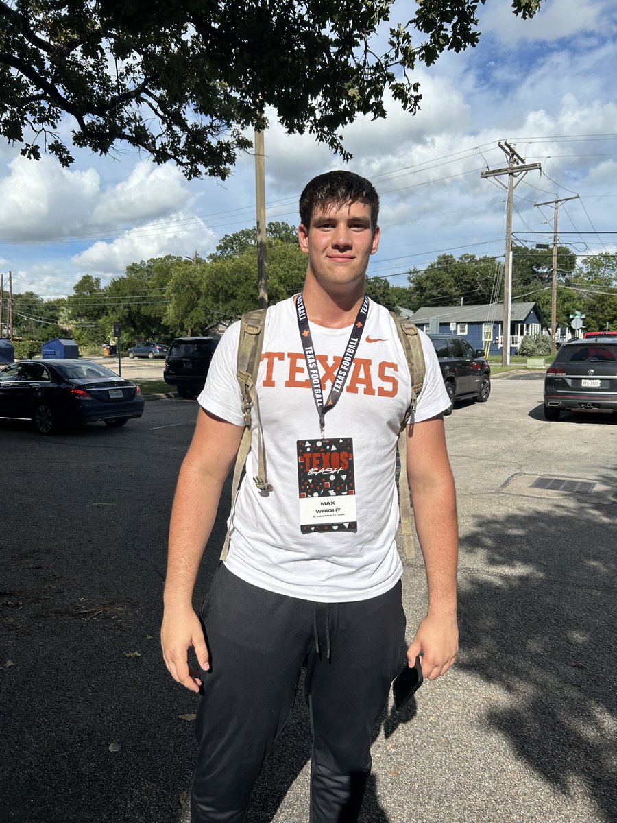 Inside Texas on X: "2026 Melissa (Texas) OL Maximus Wright picked up an offer from the Longhorns during his trip to Austin. “It means a lot. I love Texas. I love Texas