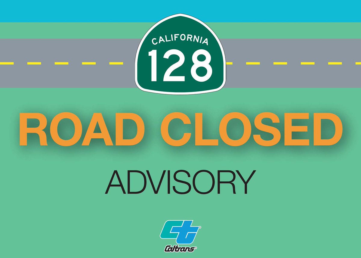 CaltransDist1's tweet photo. 🔴TRAFFIC ALERT: Route 128 is CLOSED near Boonville in Mendocino County (PM 25-26) due to the 🔥#GrangeFire. There is no estimated time of reopening.

Please check https://t.co/kXIUX7RRHo or the QuickMap app for the latest road conditions.
#Route128 #MendocinoCounty @ChpUkiah https://t.co/3nfzeEnvyX